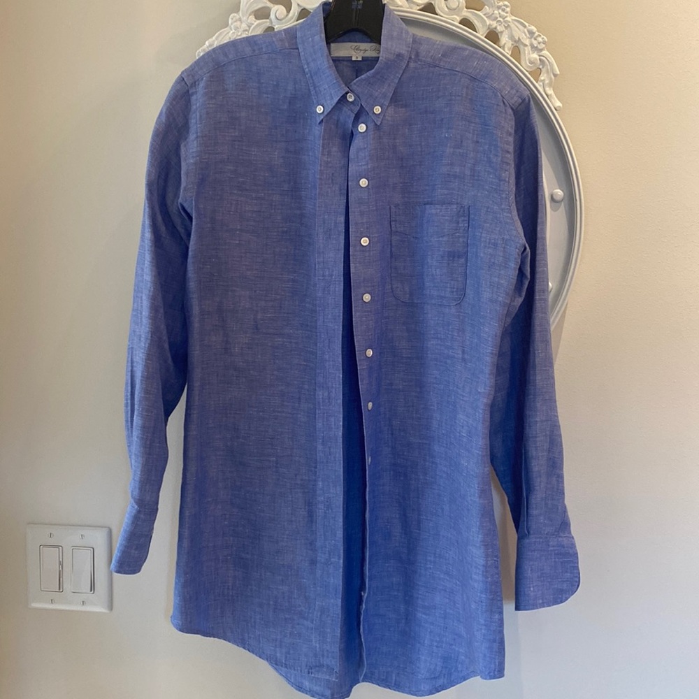 Claridge & King 100% Linen long button down shirt